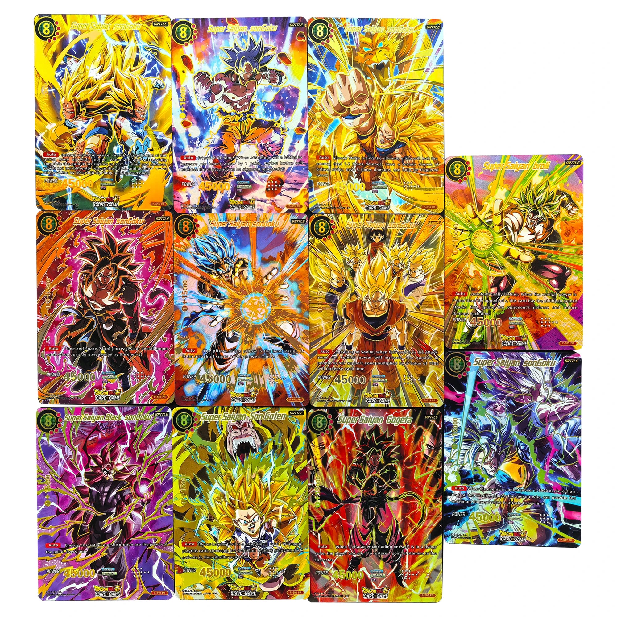 11Pcs/set Diy Dragon Ball Ultra Instinct Collection Card Refraction Color Flash Hot Stamping Super Saiyan Anime Cards Gift Toys 11Pcs/set Diy Dragon Ball Ultra Instinct Collection Card Refraction Color Flash Hot Stamping Super Saiyan Anime Cards Gift Toys